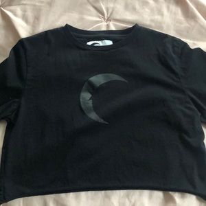 NWOT crop moon tee